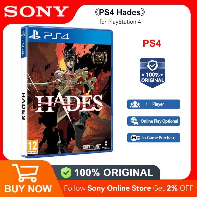 【Multiple Models】Sony PlayStation 4 Hades PS4 Game Deals for Platform PlayStation4 PS4 PlayStation5 PS5 Game Disks PS 4 HADES