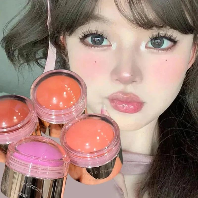 6 Colors Blush Peach Cream Makeup Cheek Contour Blush Cosmetics Blusus Cream Korean Makeup Natural Matte Rouge Tint Blush Female