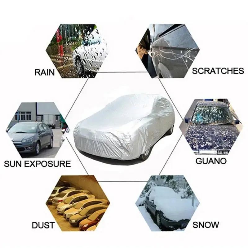 Car Cover Breathable Windproof Outdoor Full Car Cover Universal Fit Wagon