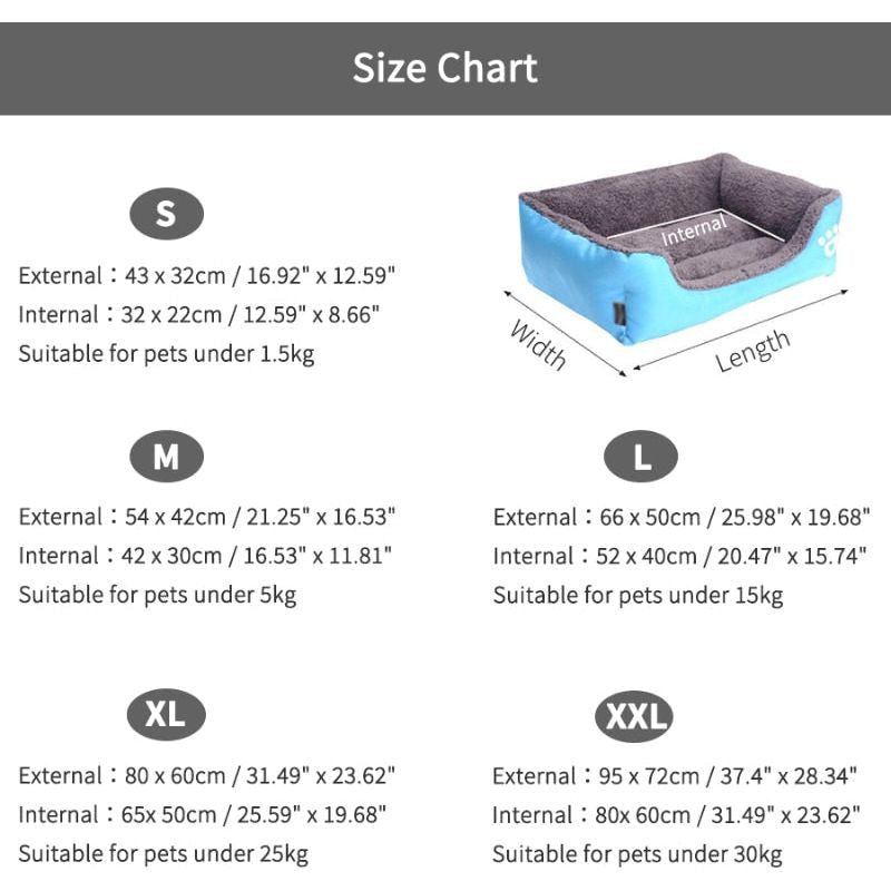 Large Pet Cat Dog Bed Square Plush Kennel Summer Washable Cat Mat Waterproof Mattress Pet Cushion Medium Large Dogs Pet Supplies