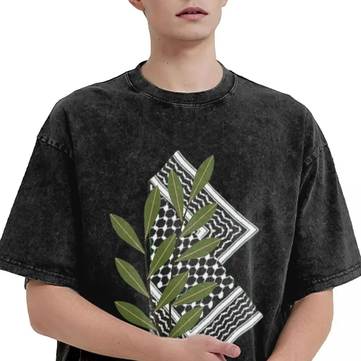 Washed T Shirt Palestine Palestinian Hatta Fashion T-Shirt Oversize Streetwear 100% Cotton Graphic Tops Tee Shirt for Men Women