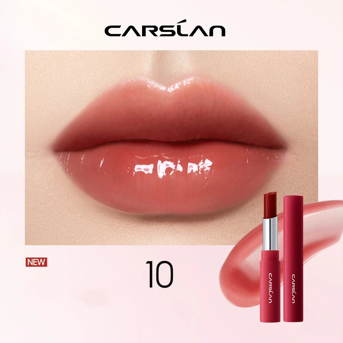 CARSLAN Color Lip Balm Flower Essence Extra Moisturizing Natural Lasting Lip Plumper Non Sticky Lip Gloss Makeup Lip Care