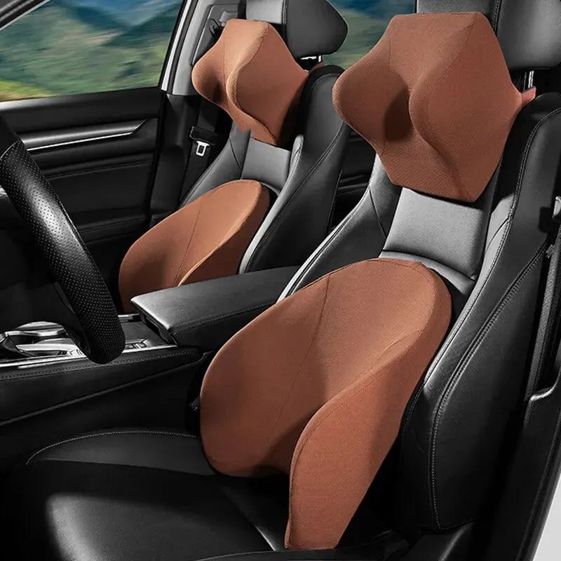Car Seat Headrest Pillow Support Travel Universal Soft Neck Pillows Memory Foam Auto Car Accessories