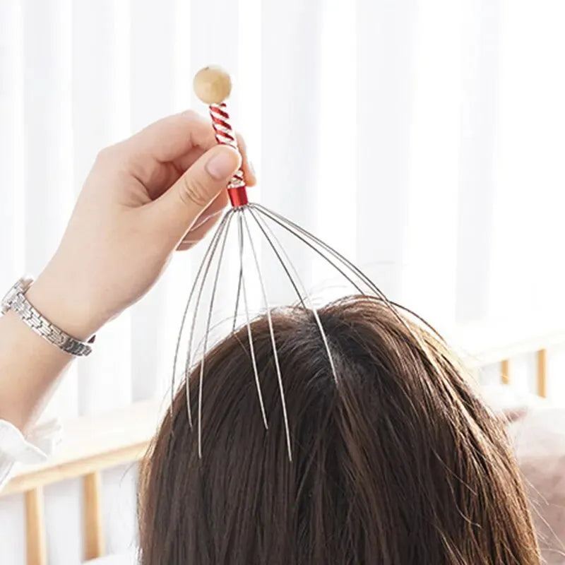 2PCS Head Massager Head Scratching Octopus Scalp Non Soul Extractor Divine Tool Hair G Head Massager Head Press Release Massager