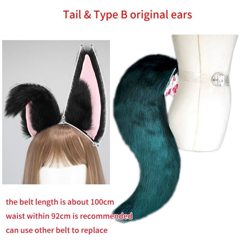 Game Genshin Impact Tighnari Cosplay Costume Wig Hair Genshin Tighnari Tail Costumes with Ears Accessories