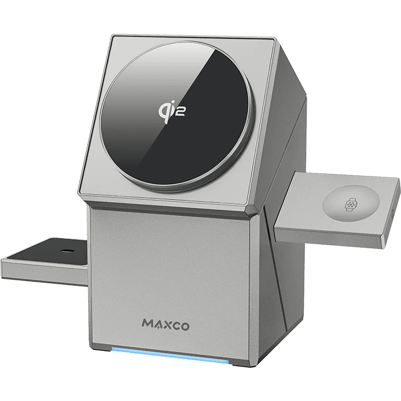 Qi2 3-in-1 Wireless Charger with Auto-Rotating Magic Cube Dock for IPhone 16/15/14 Pro Max, AirPods, and IWatch Fast Charging