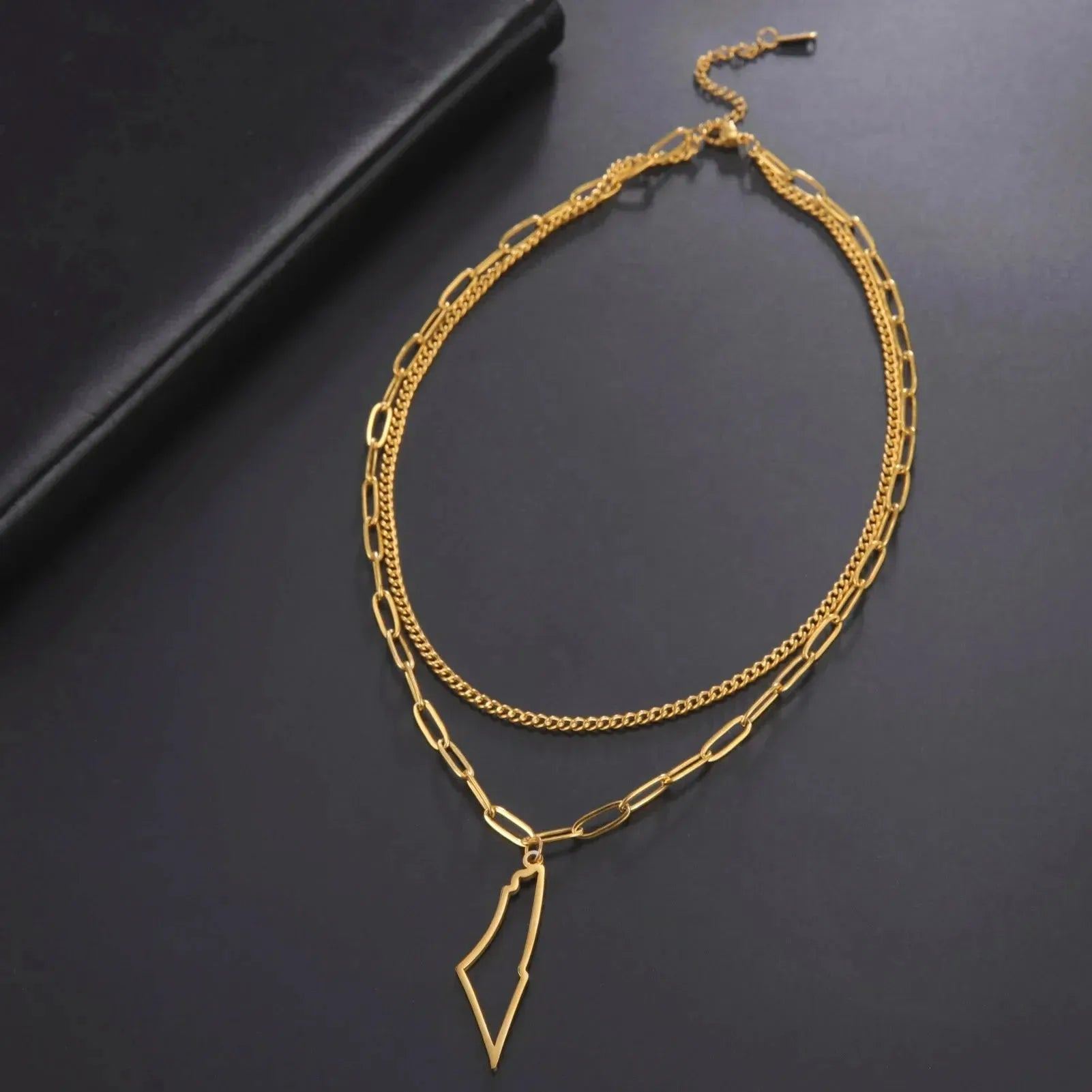 Kkjoy New Fashion Stainless Steel Necklace For Women Man Simple design Irregular Hollow Mountains Pendant Lover Jewelry Gifts