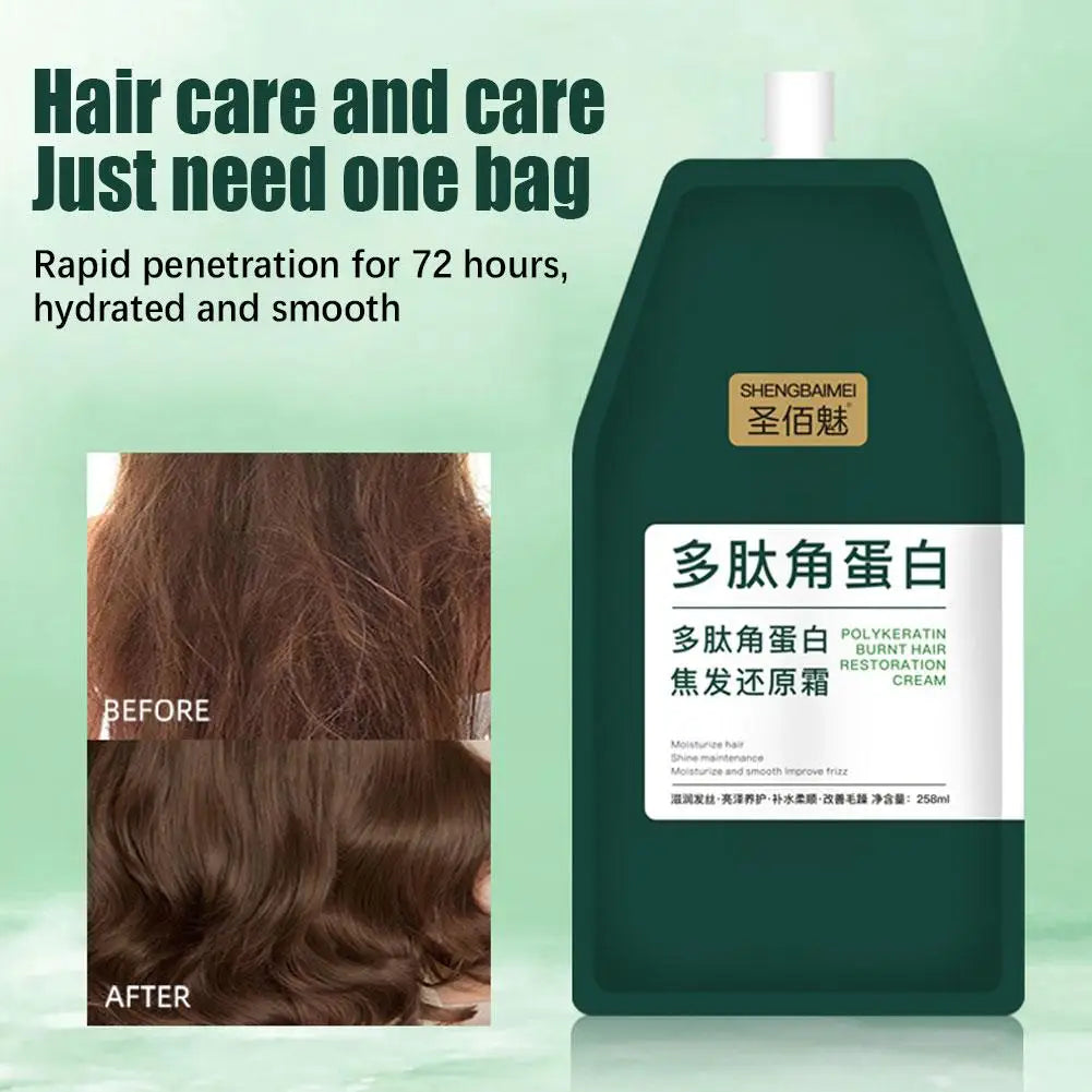 Hair Restore Cream Peptide Keratin Burnt Hair Dry Rough Hair Repair Smoothing Moisturing Long-lasting Hair Fragrance Hair Mask