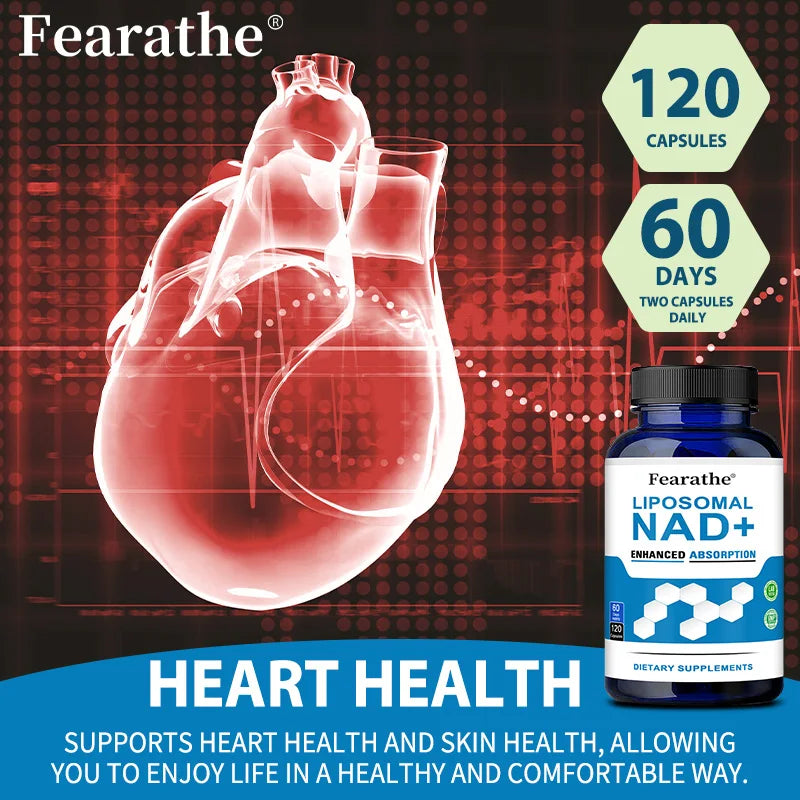 Liposomal NAD+ with Trimethylglycine, Maximum Absorption, NAD+ Boosting Supplement, Anti-Aging, Cellular Energy, DNA Repair