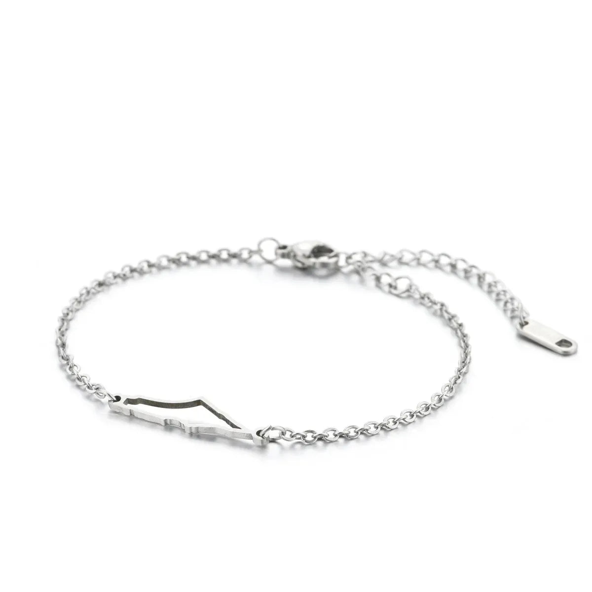Palestine Map Bracelet Geometry Stainless Steel Chains Accessories Country Geography Jewelry