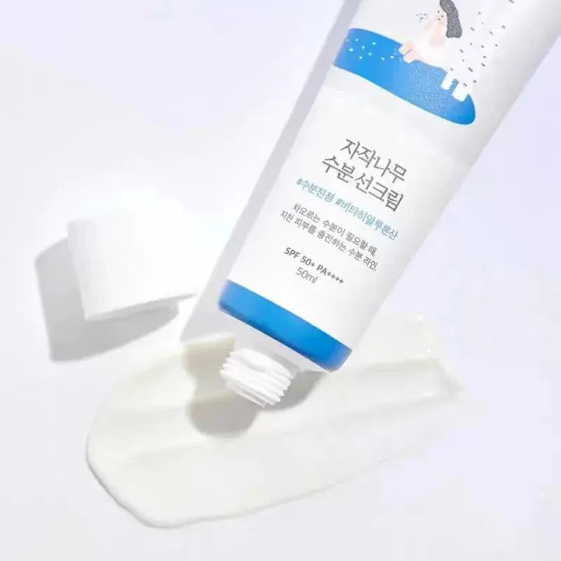 ROUND LAB Birch Juice Moisturizing Sunscreen SPF50+ PA++++ for Face Strong UV Protection Moist Essence Type, Korean Sunscreen
