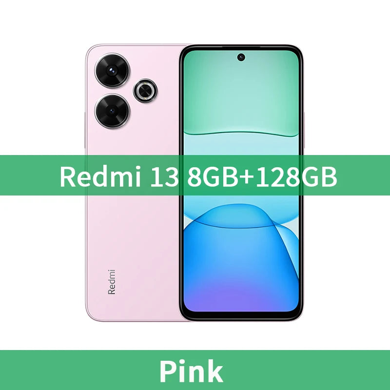 Global Version Xiaomi Redmi 13 Smartphone 108MP Main Camera 5030mAh Battery MTK Helio G91-Ultra 6.79“ Display 33W Fast Charging