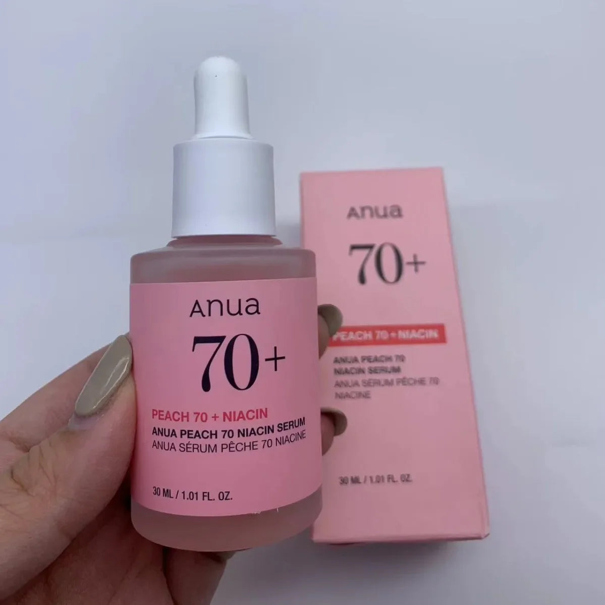 Anua Peach 70% Niacinamide Serum Essence Toner 30ml Houttuynia Cordata Quercetin Facial Cleanser