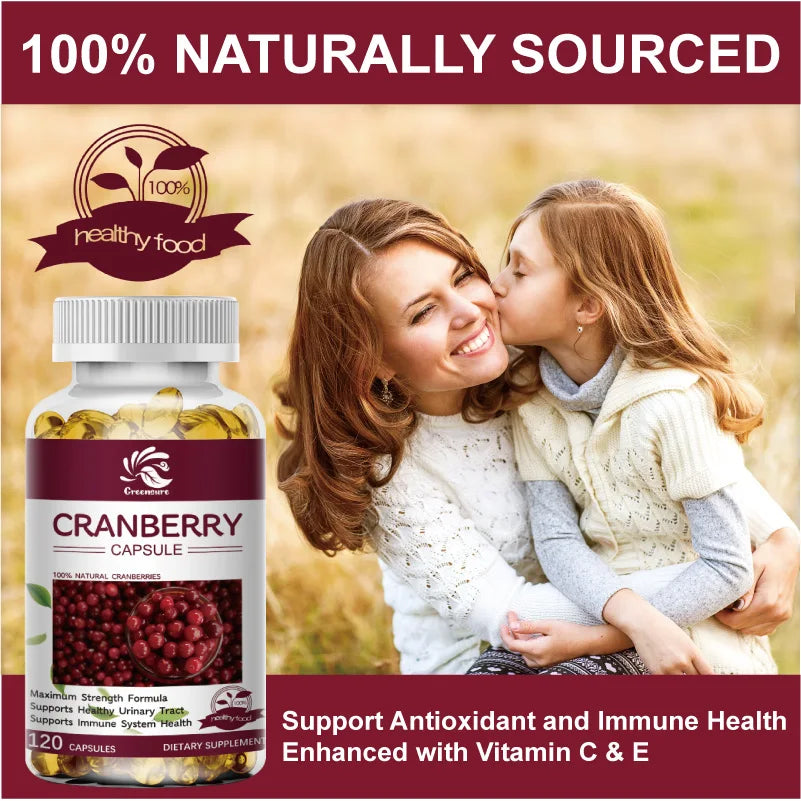 Cranberry Capsule Supports Kidney Bladder Urinary Tract Health Prevent Urinary Tract Infections Clean the Urethra
