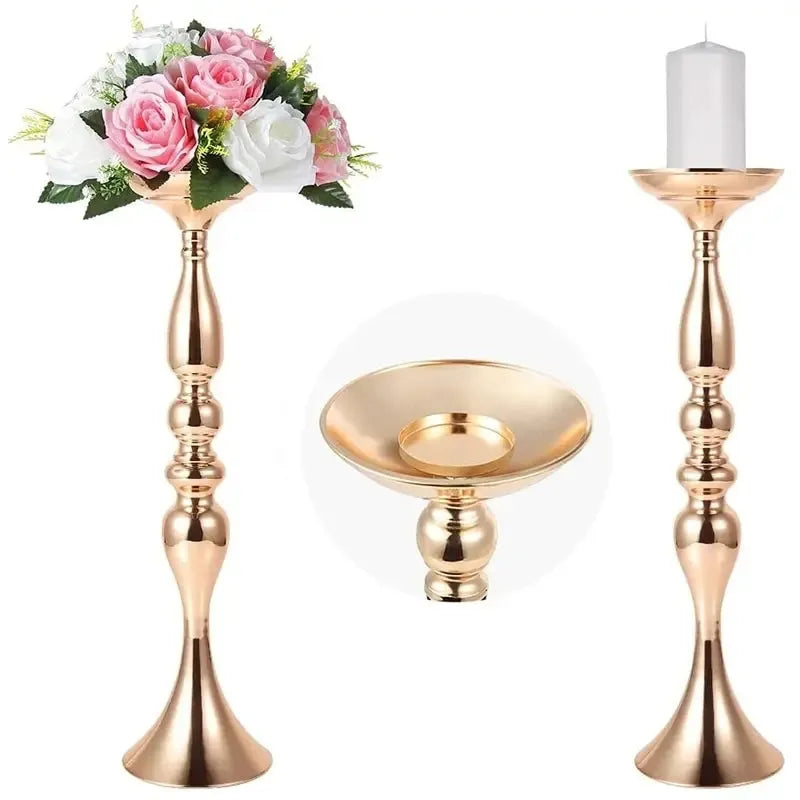 Golden Candle Holders Mermaid Flower Stand Wedding Table Decorations Metal Stand Candlestick For Wedding Birthday Party Decor