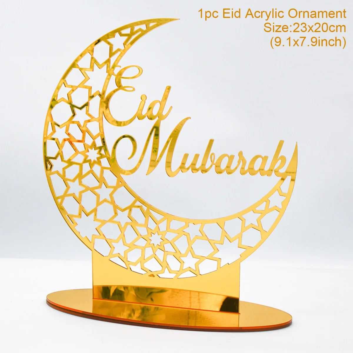 Ramadan Mubarak Acrylic Ornament 2025 Eid Mubarak Ramadan Kareem Decoration for Home Islamic Muslim Party Decor Eid Al Adha Gift