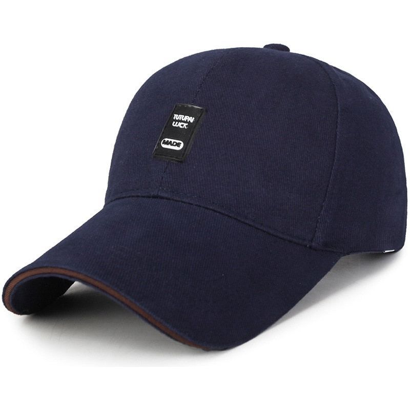 Men Structured Baseball Cap Solid Cotton Adjustable Snapback Sunhat Outdoor Sports - Jointcorp