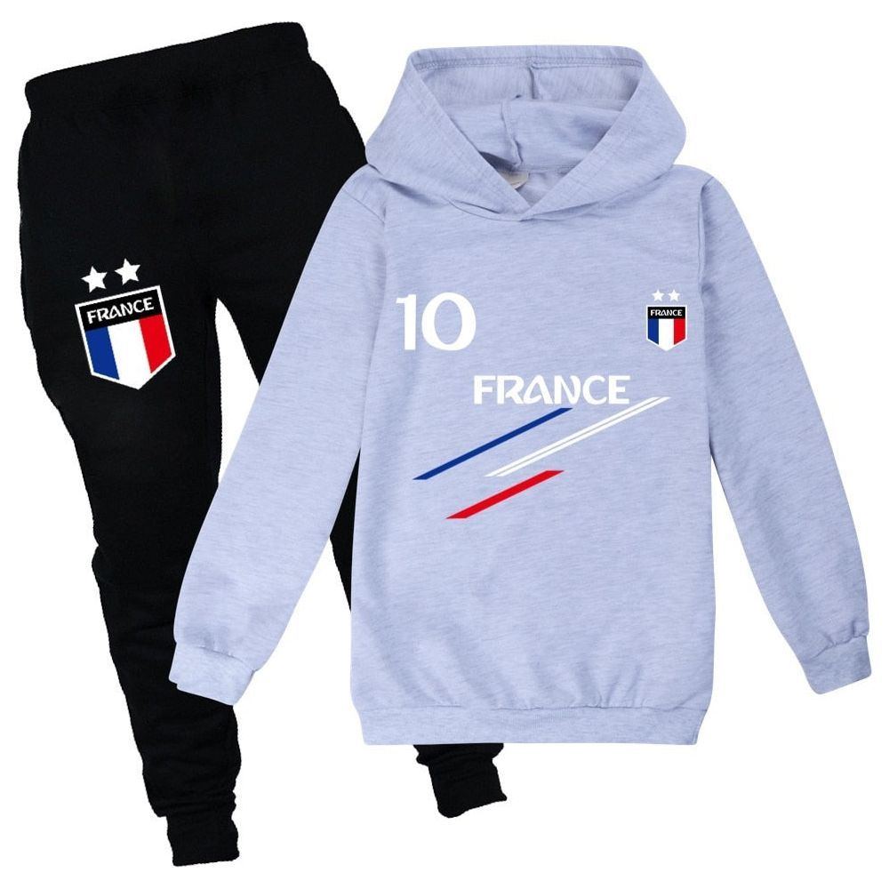 Kids Clothes Baby Boys France Football 10 Tracksuit Tops Pants 2PCS Children Boy Spring Autumn Outfits Girls Sets 2-15 Years - Jointcorp