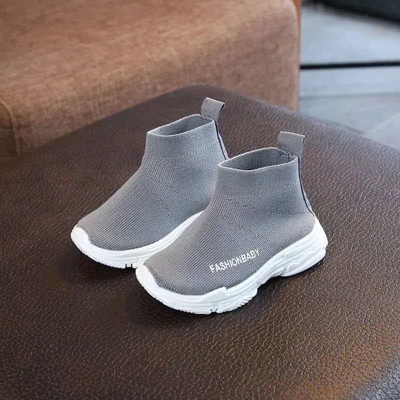 Tenis Kids Shoes 2023 Autumn New Children Sock Shoes Girl Boy Breathable Mesh Casual Shoe Versatile High Top Sport Shoe Tênis