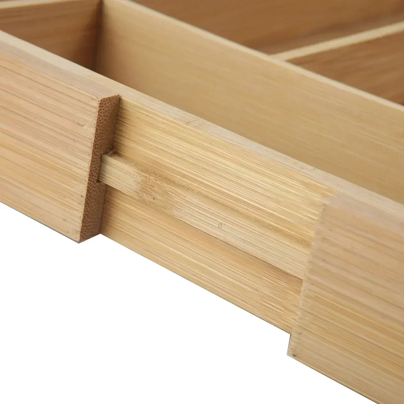 5-Grid Bamboo Drawer Organizer Kitchen knife Fork Cutlery Tray Expandable Utensil Flatware Storage Box For Kitchen & Home