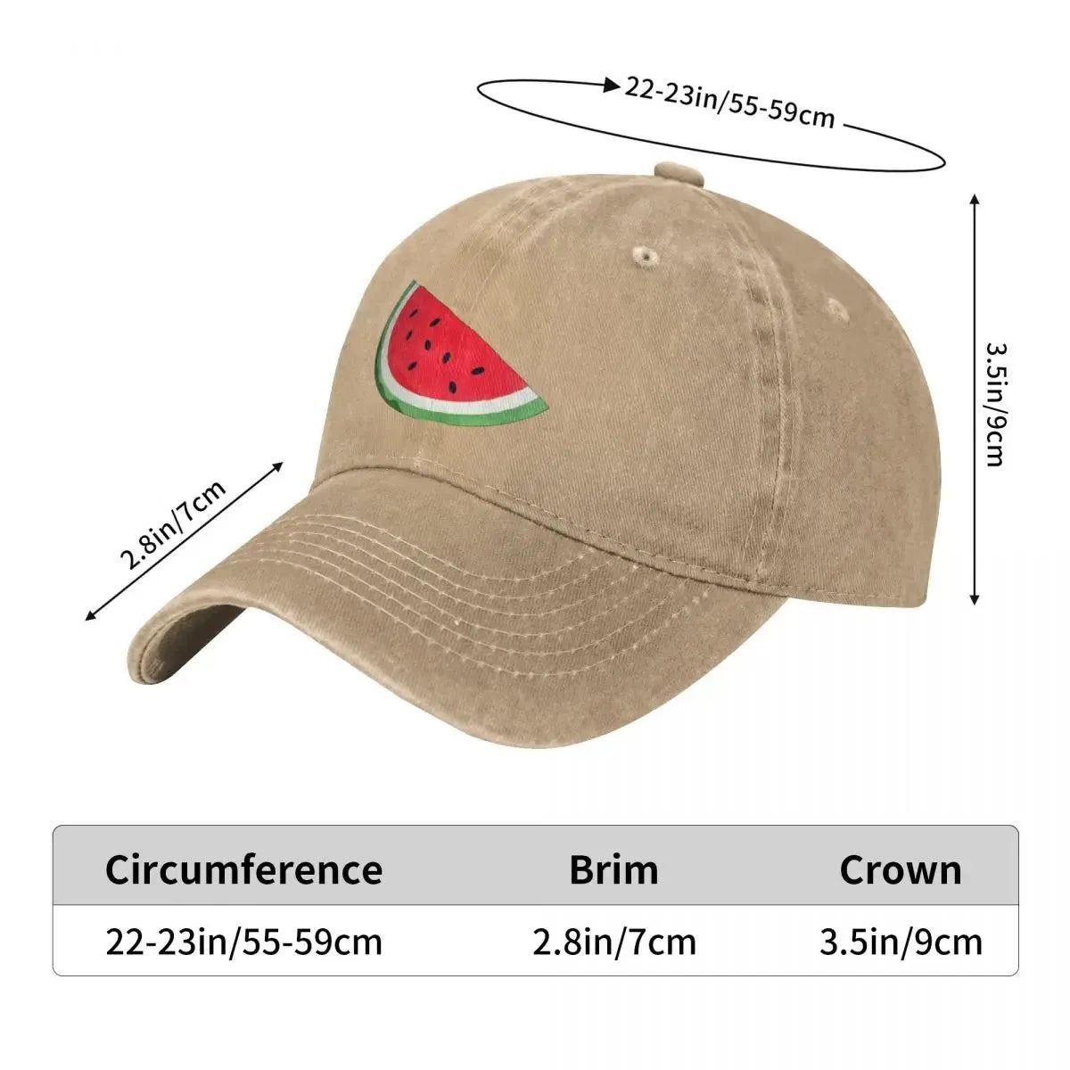 Palestine Watermelon Baseball Cap trending y2k Retro Men Adult Trucker Hat Sunscreen Kpop Rock Baseball Caps Gift Idea