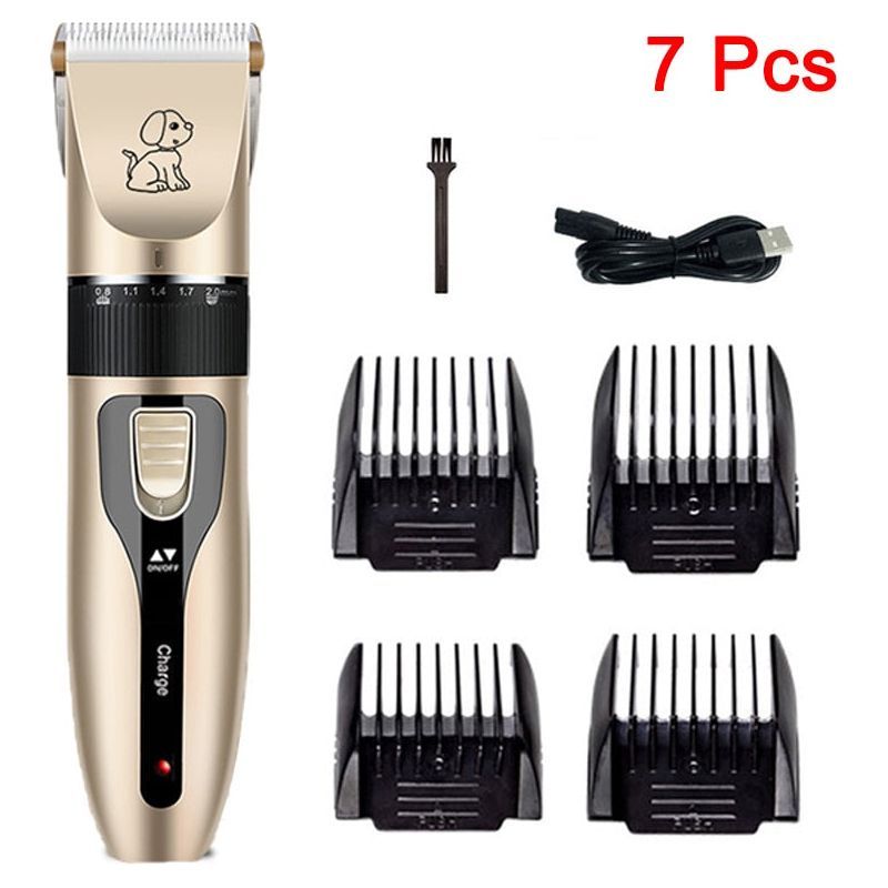 Professional Cat Dog Hair Clipper Grooming Kit Rechargeable Pet Hair Trimmer Shaver Set Animals Hair Cutting Machine Low-Noise - Jointcorp