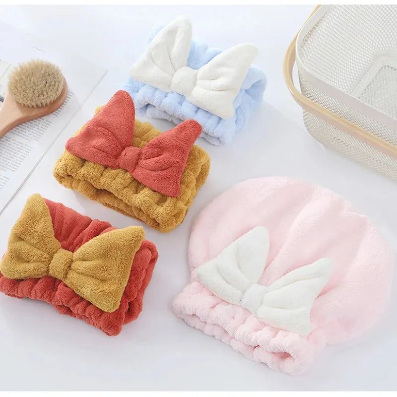 2024 New Princess Bathing Hat Thickened Dry Hair Hat Girl Women's Water Absorbent Quick Drying Package Hair Towel Wipe Hair
