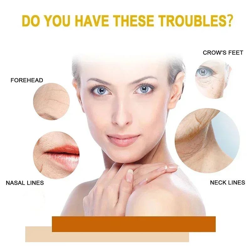 Collagen Wrinkle Removal Face Use Serum Anti-Aging Whitening Beauty Moisturizing Fade Fine Lines Dark Spots Brightening Cosmetic