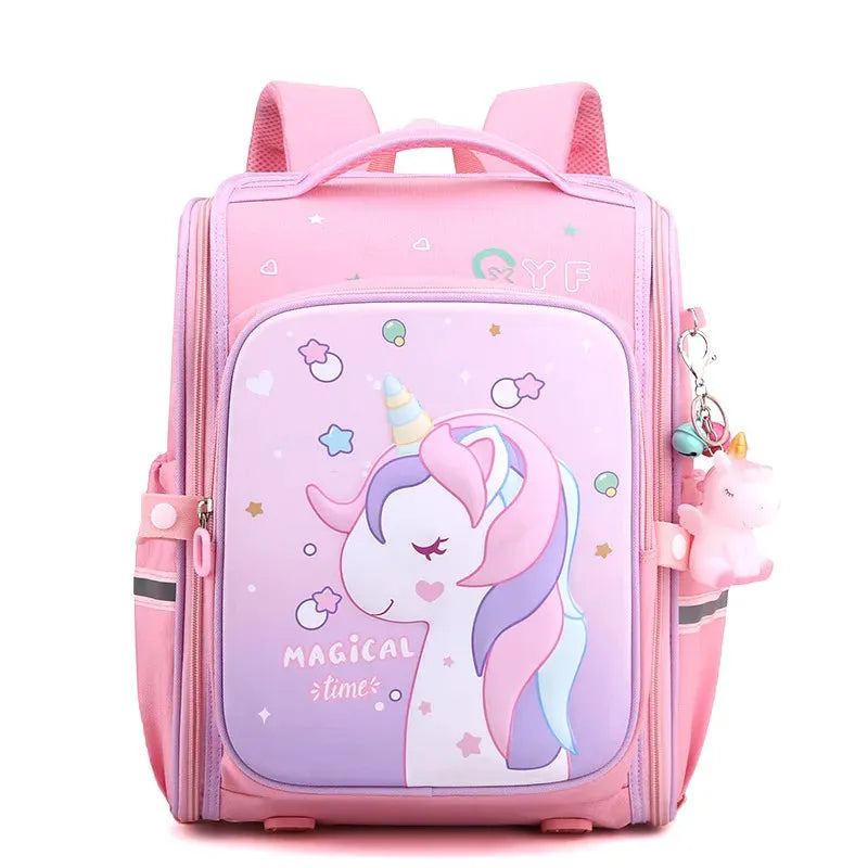 New Girl School Bags Child Pink Unicorn Printing Backpacks Kindergarten Student Cute Girls Children's Schoolbag Waterproof Kid