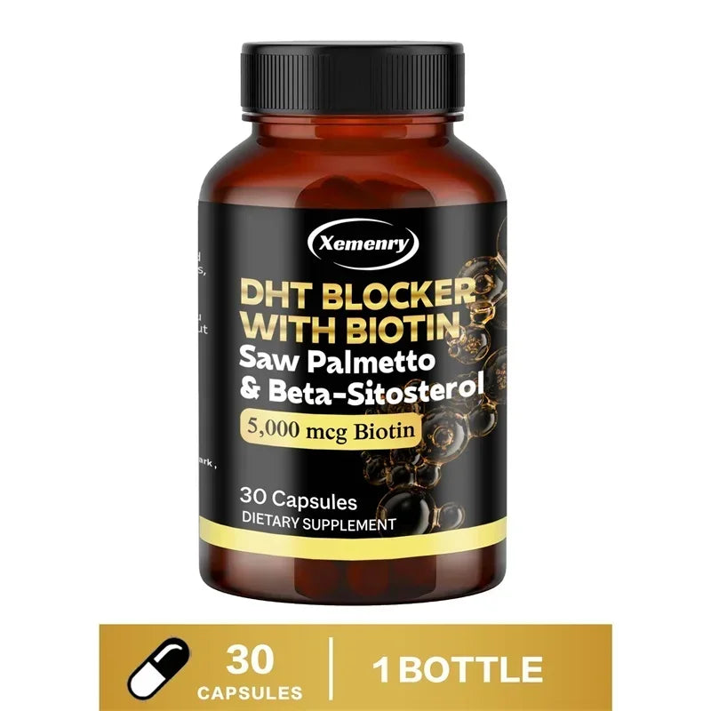 DHT Blocker for Men and Women - Promotes Hair Growth, Reduces Baldness and Hair Thinning, Save Your Hairline