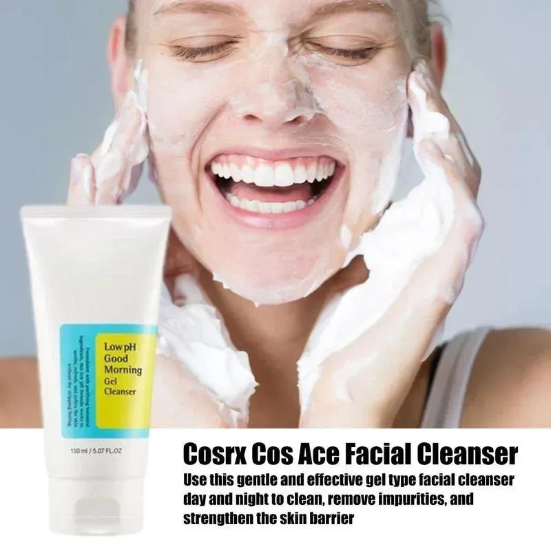 Low PH Good Morning Gel Cleanser Daily Mild Face Cleanser Sensitive Skin BHA & Tea-Tree Oil PH Balancing Korean Skincare