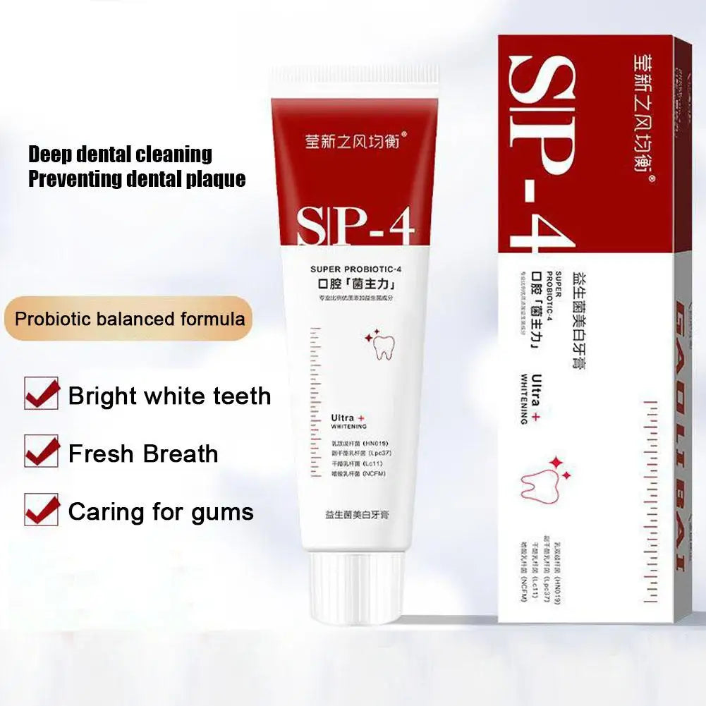 Probiotic Whitening Toothpaste Oral Health Breath Freshener Tteeth Cleaning Brightening Stains Calculus Remover Teeth care