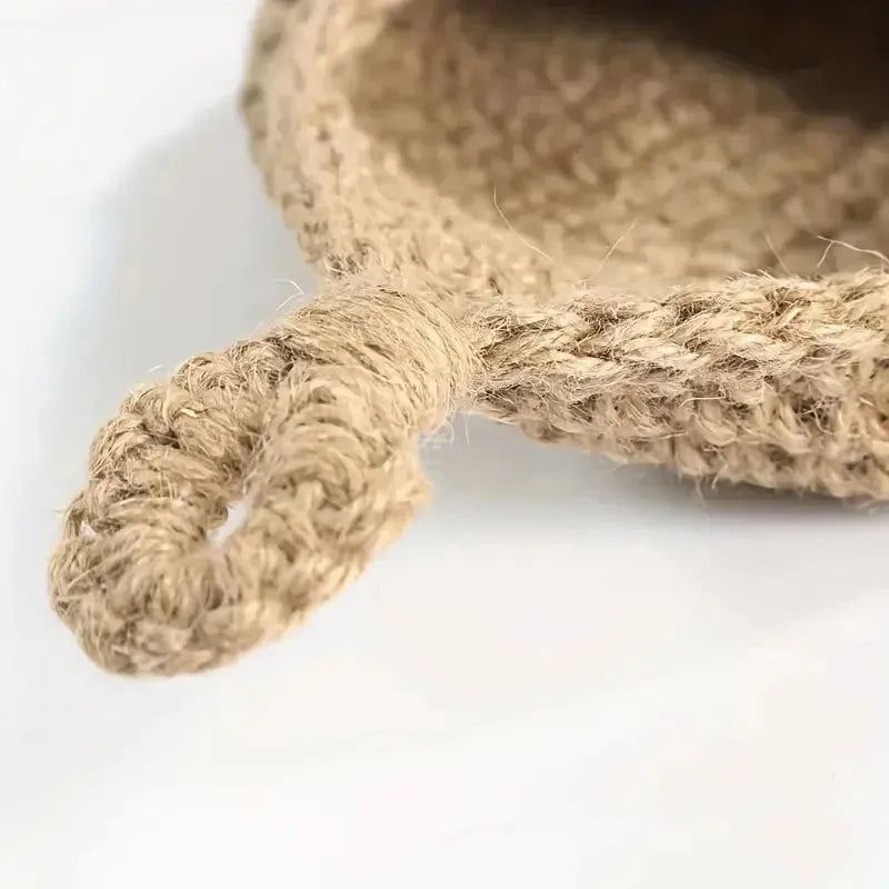 Wall-mounted Vegetable Basket Fruit and Sundry Basket Natural Wicker Weave Storage Basket Kitchen Storage Home Decoration