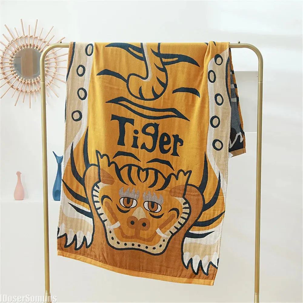 New 80×160CM Nordic 22 Style Bohemian Floral Printing Adult Soft Absorbent Cotton Gauze Beach Bath Towel Bathroom Accessories