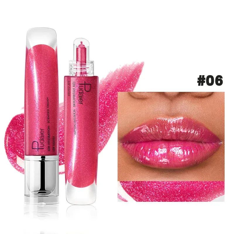 Mirror Liquid Pearlescent Lip Gloss Waterproof Moisturising Translucent Shimmering Red Nude Liquid Lipstick Long Lasting