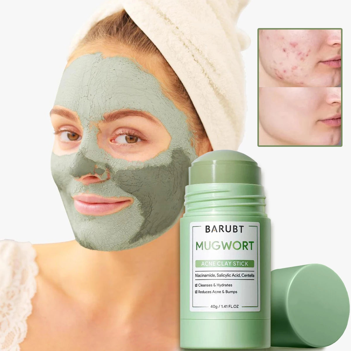 Original Facial Remove Blackhead Mugwort Solid Mask Clean Pores Treat Acne Blemish Black Dots Korean Skin Care Cosmetics Gift