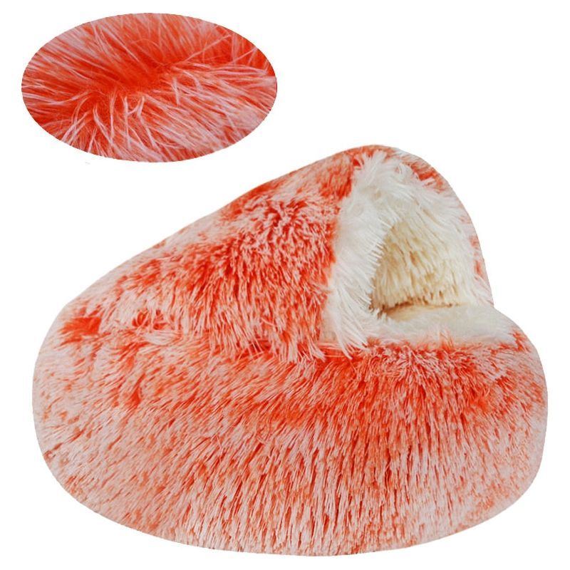 New Pet Bed Winter Soft And Comfortable Warm Shell Semi-enclosed Cat Mattress Cute Pet Cat Bed Kennel Dog Sleep Protector