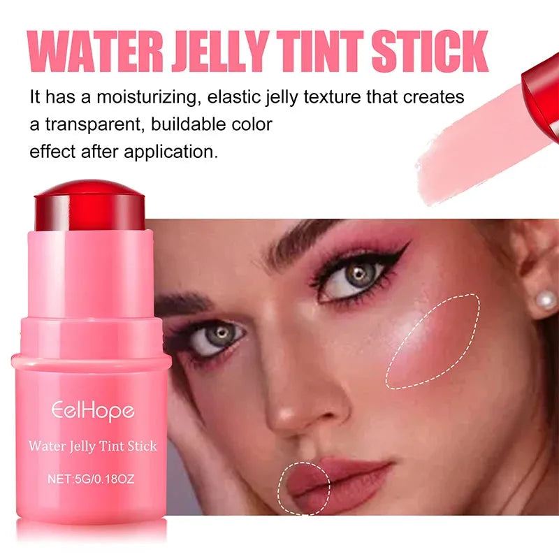 Fruit Jelly Blush Lip Gloss Sticklightweight And Naturalbrighten Your Skin Tonelip Gloss Sticklong-lasting And Waterproof