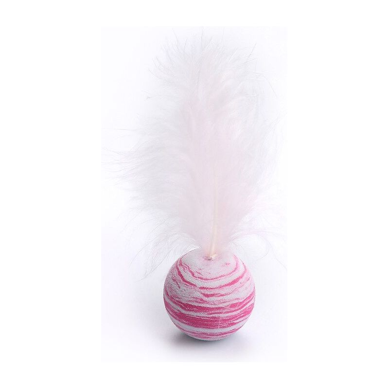 Cat toy Ball Feather Funny Cat Toy Star Ball Plus Feather Foam Ball Throwing Toys Interactive Plush Toys Pet Supplies katten toy - Jointcorp