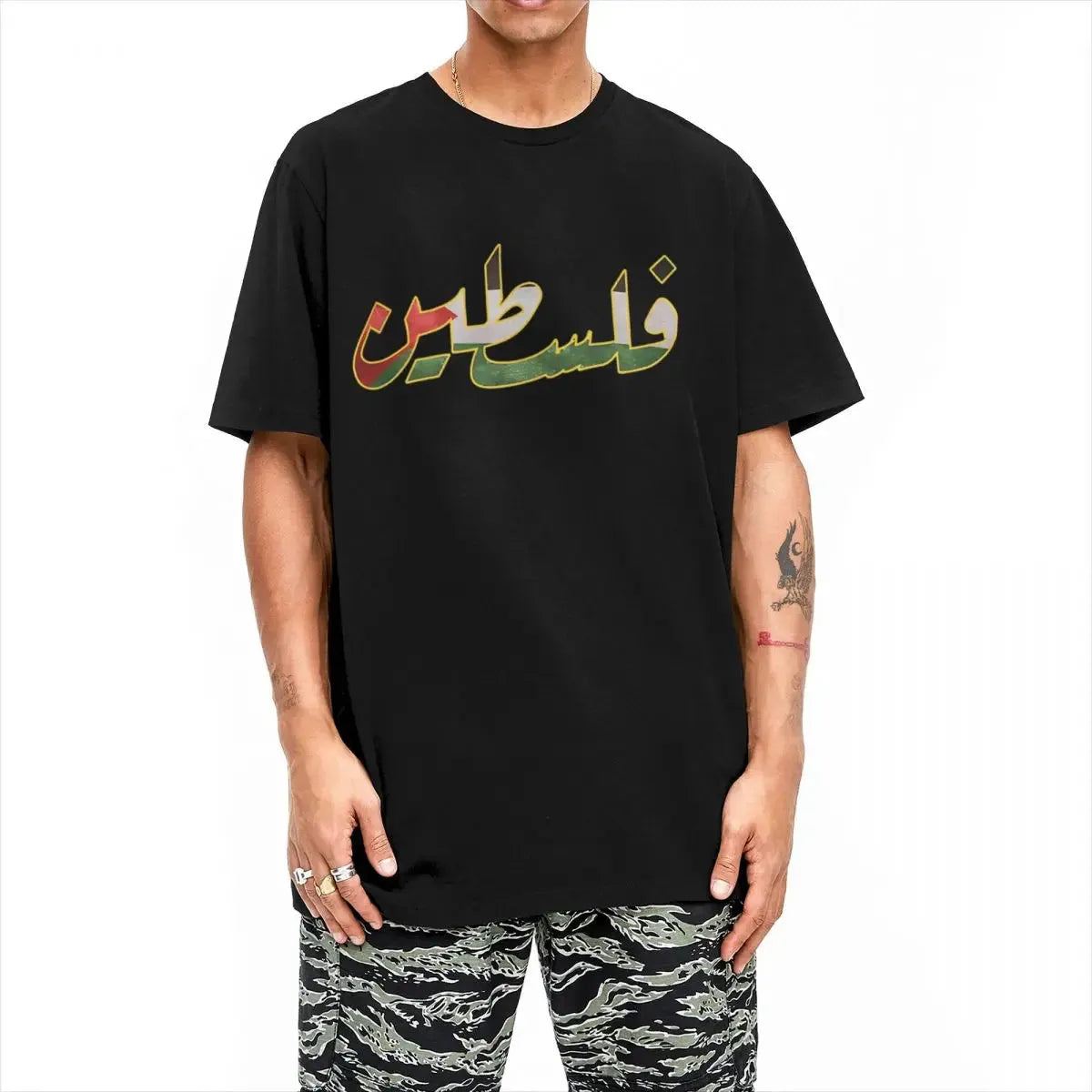 Palestine T-Shirt Man Awesome Pure Cotton T Shirts Summer O-Neck Hipster Tee Shirt Wholesale Oversized Clothing