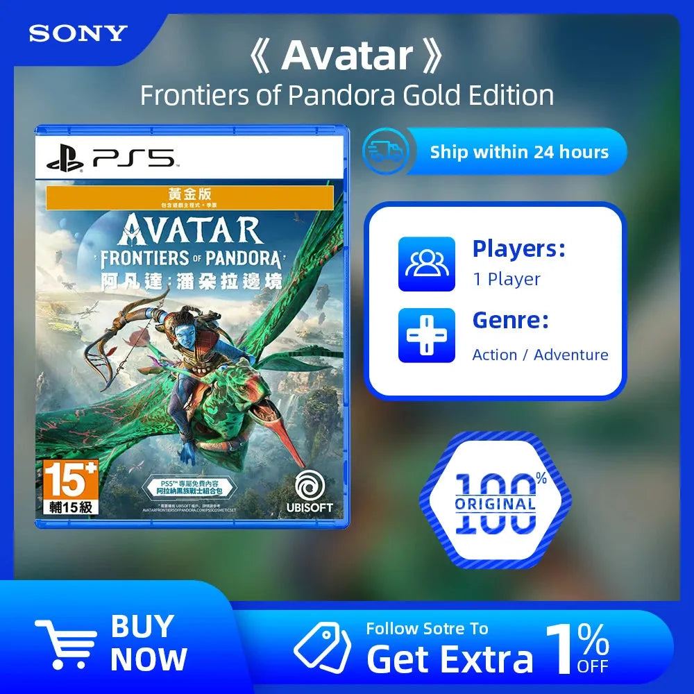 Sony PlayStation 5 PS5 Game Deals - Avatar:Frontiers of Pandora - 100% Official Original Physical Game Card for PlayStation 5
