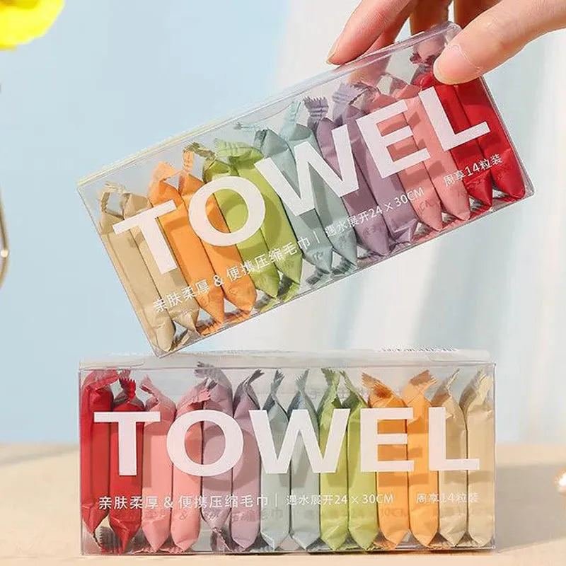 Disposable Compressed Towels Portable Travel Towel Thickened Compressed Face Cleansing Beauty Square Towel Bathroom Washcloth