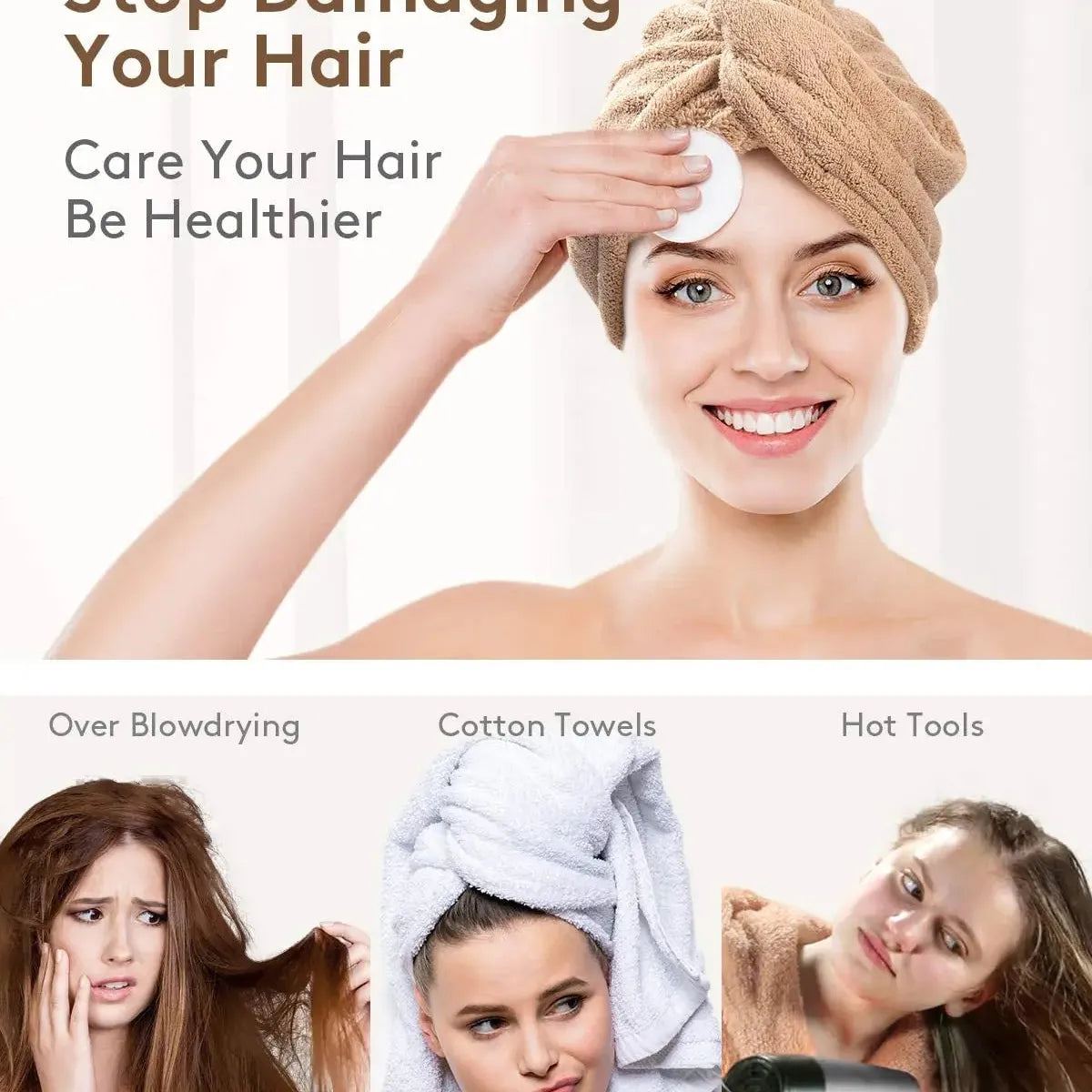 Quick-dry Hair Towel Women Hair Drying Hat Cap Hat Bath Hat Microfiber Solid Towel Cap Super Absorption Turban Hair Dry Cap