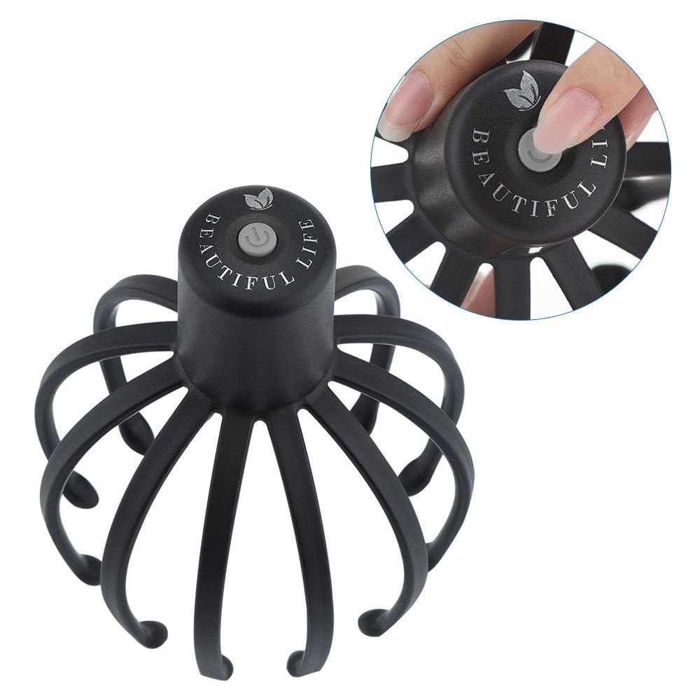 Hailicare Electric Octopus Claw Scalp Massager Stress Relief Therapeutic Head Scratcher Stress Relief and Hair Stimulation