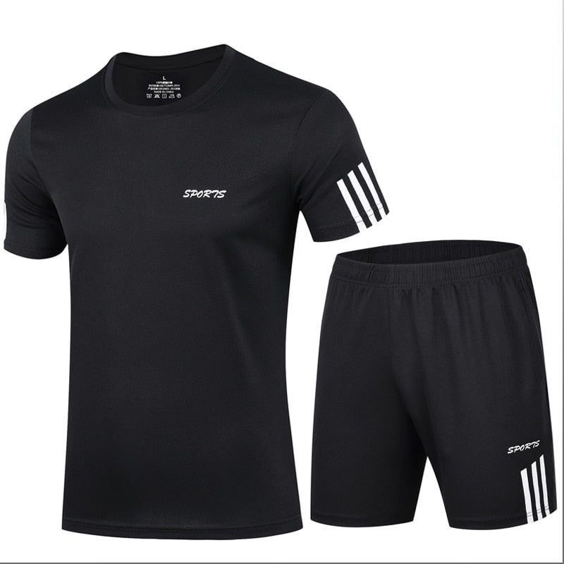 Quick-Dry 2 Piece Sets Men's Tracksuit Sportswear - Jointcorp