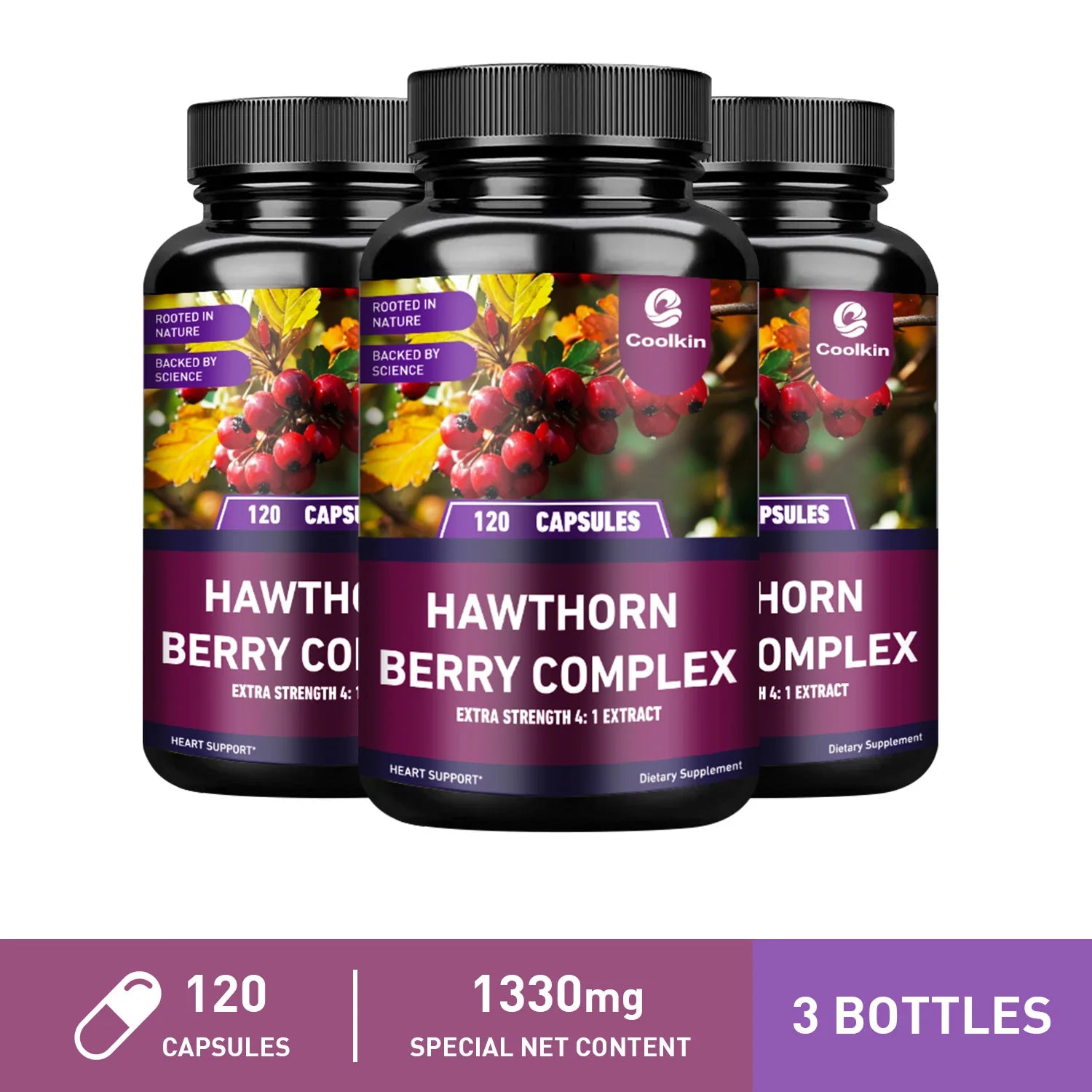 Hawthorn Extract - Promotes Healthy Blood Circulation, Maintains Normal Blood Pressure Levels, Non-GMO