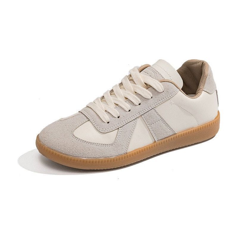 Vintage German Trainer Men Shoes Spring and Summer Sports Small White Training Shoes - Jointcorp