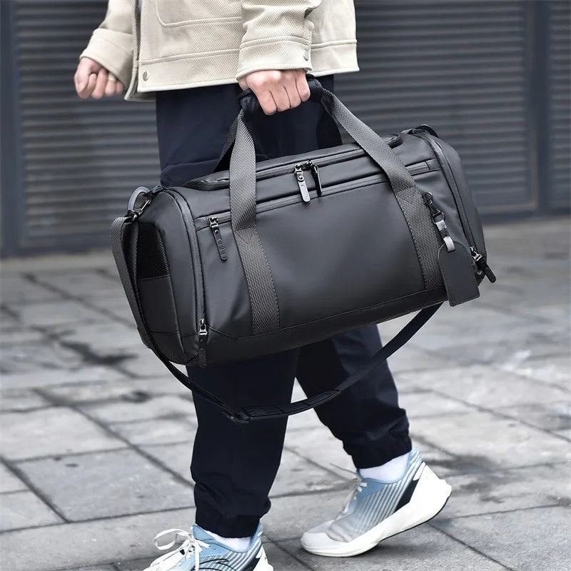 Travel Bag Bag Men Women Wet and Dry Separation Shoe Compartment Large Capacity Handbag Travel Luggage Bag Sports Gym Bag Men