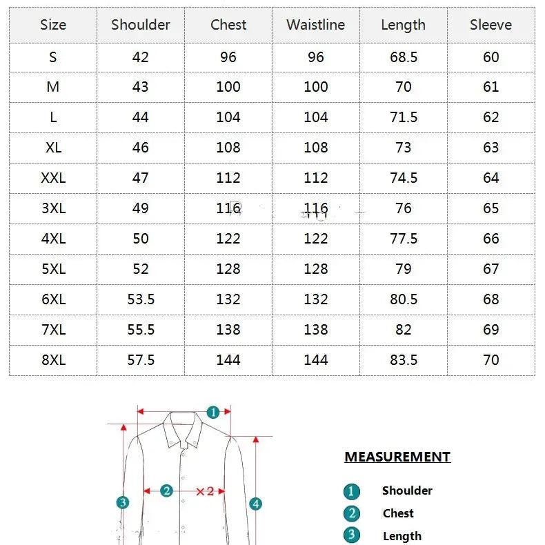 New Plus Size 6XL 7XL 8XL Men Solid Color Business Shirt Fashion Classic Basic Casual Slim White Long Sleeve Shirt Brand Clothes