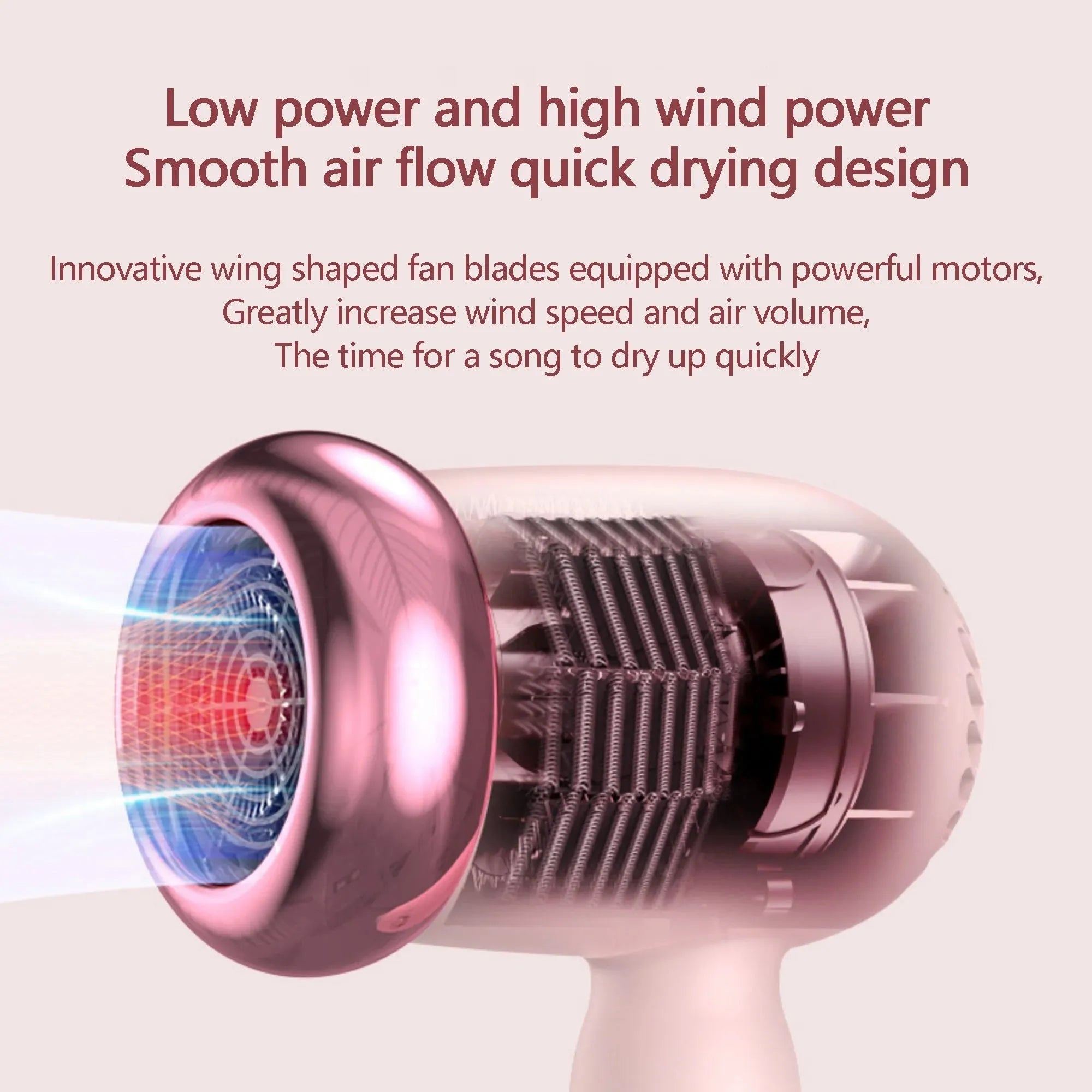 Donut Ion Hair Dryer,With Cold And Hot Air For Hair Care Without Damaging Hair,Equipped with Air Cushion Comb and Shampoo Brush